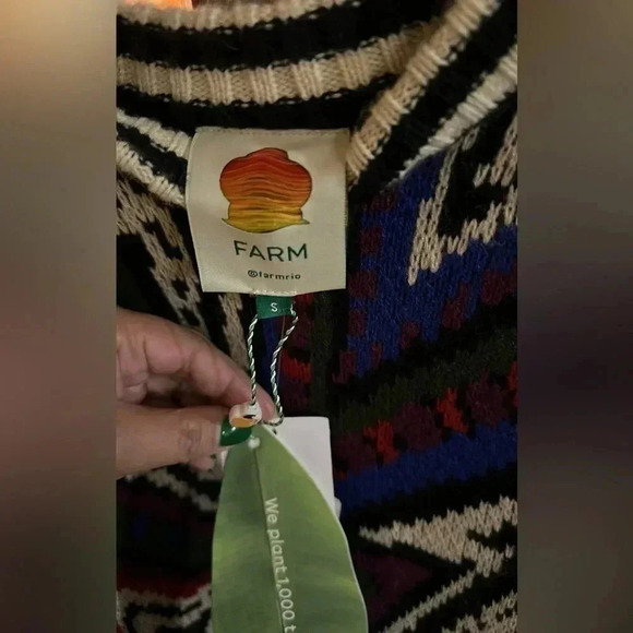 Farm Rio Mystric Trip Sweater Dress Size Small - Picture 11 of 11